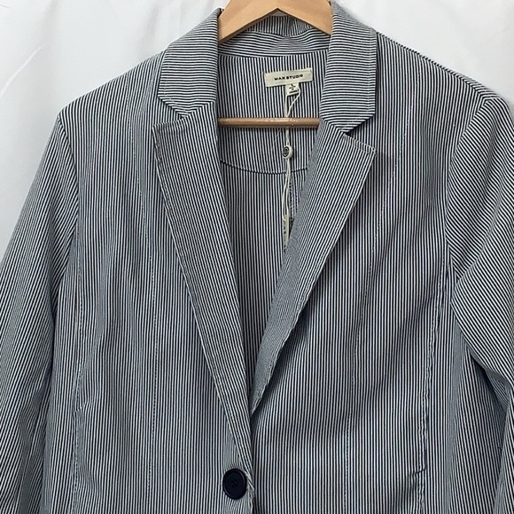 Women’s Max Studio Pin Striped Blazer Size Large NEW WITH TAGS - Picture 2 of 8